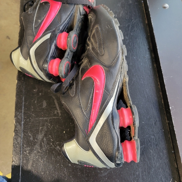 NIKE Shox Heritage Black Pink Running Shoes Women's Sz 8.5 M barbie - Picture 5 of 9